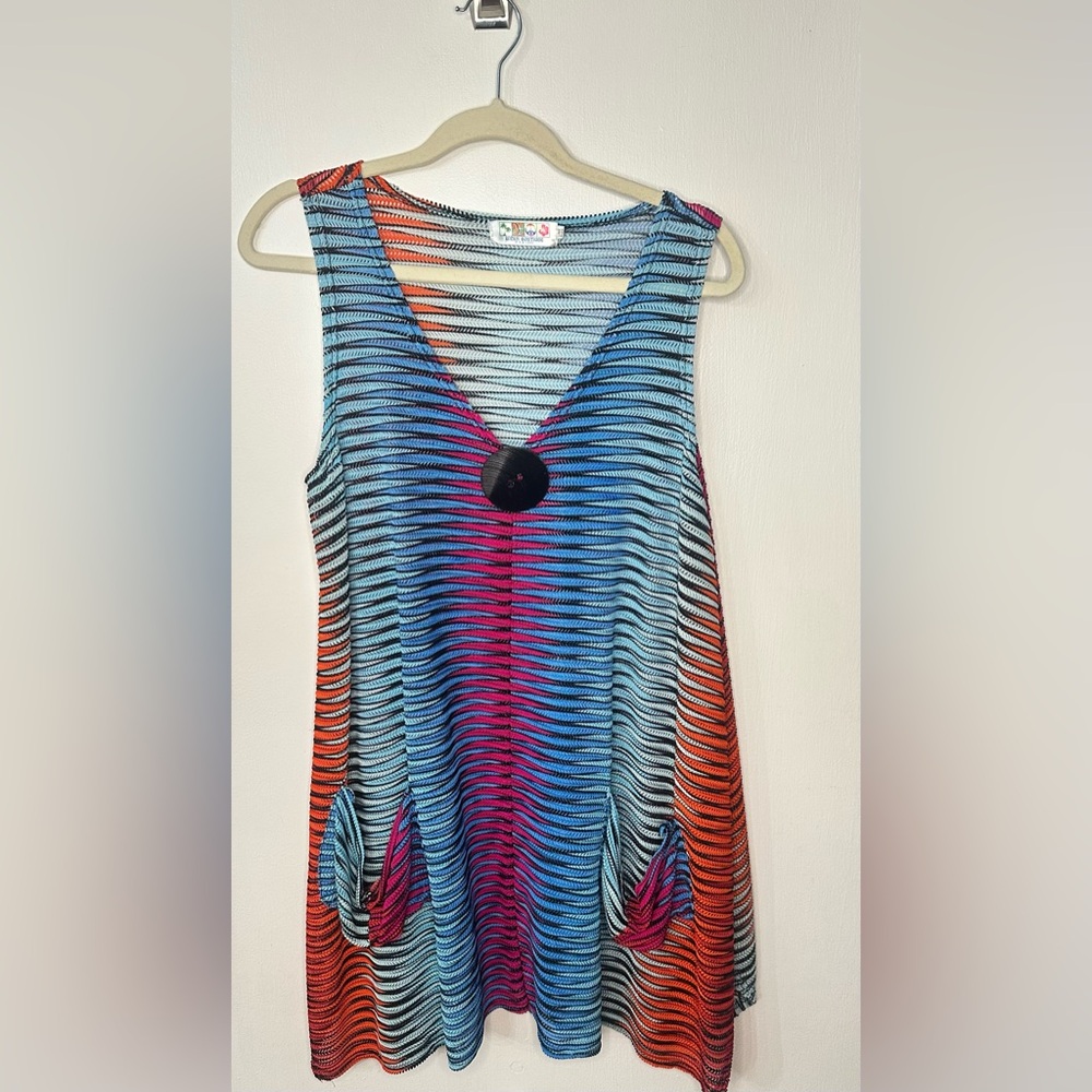 India Boutique Asymmetrical Beach Coverup OS